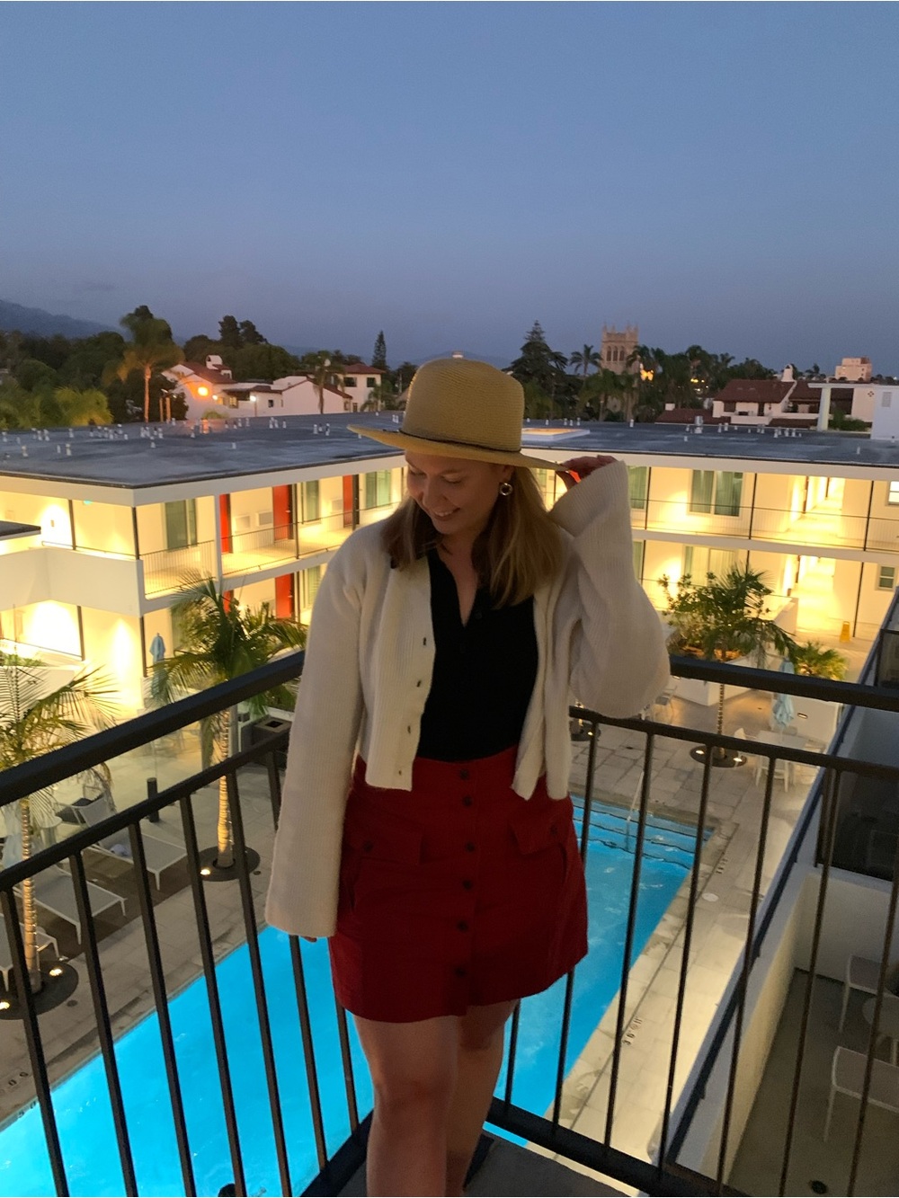 Banana Republic Factory Red Button-Front Mini Skirt